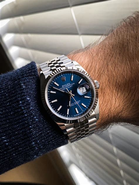 rolex datejust 36 blau|rolex 36mm datejust diamond bezel.